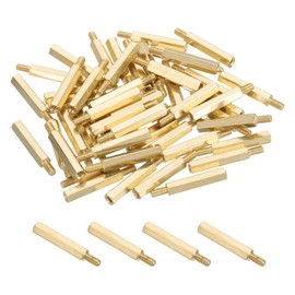 PATIKIL 50 Pcs Male to Female Thread Spacer Screws M3 x 22mm + 6mm Brass Hex Standoff PCB Motherboard Spacer Screw Nut for Drone Quadcopter Computer Electronic Projects Circuit Board