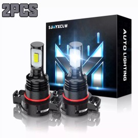 SJMYXCLW For DODGE Durango 2011 2012 2013 2X White 6000K 5202 LED Fog Light Bulbs
