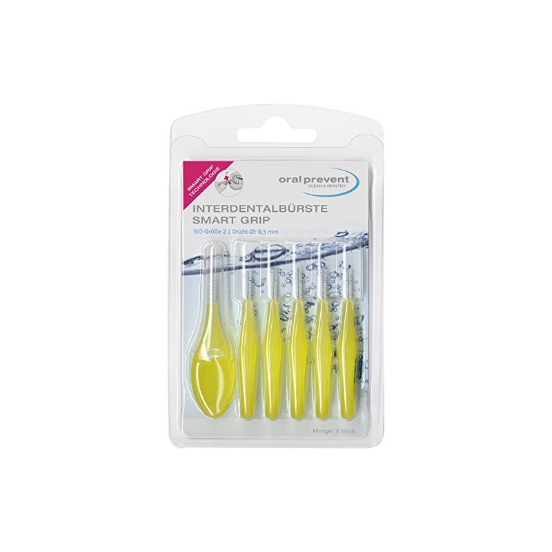 Oral Prevent Interdental Brushes Smart Grip 0.5 mm Yellow Pack