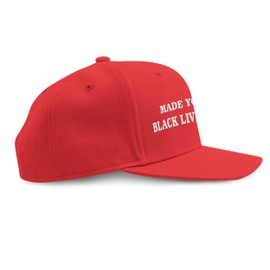 Function - Made You Look Black Lives Matter Red Hat Embroidered Adjustable BLM Mens Womens Unisex Equality Anti Racism (Snap Back)