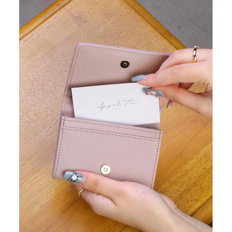 [アルトローズ] ピンク 名刺入れ レディース キルティング 2ポケット 名刺ケース 名刺ホルダー 20枚 30枚