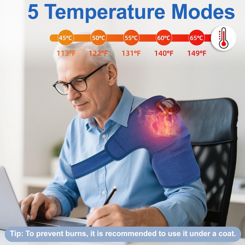 Sgakgu Knee Massager with LED Display, with 5-Speed Heat and