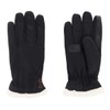 Isotoner Damen Mikrofaser-Winterhandschuh mit Knopf-Detail, Größe L/XL, Schwarz, Schwarz ,