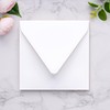 50 PCS/Pack Square Envelopes, Euro Flap White Envelopes