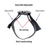 BOSWOAK Side Release Buckles,Heavy Duty Dual Adjustable Plastic Buckle Snaps