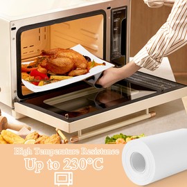 YAYODS Pack of 2 Sandwich Paper Rolls - 10 cm x 50 m Baking Paper White - Baking Paper Cuts - Small Baking Paper Roll - Baking Paper - Non-Stick Bread Paper for Sandwich, Fries, Burgers, Cakes