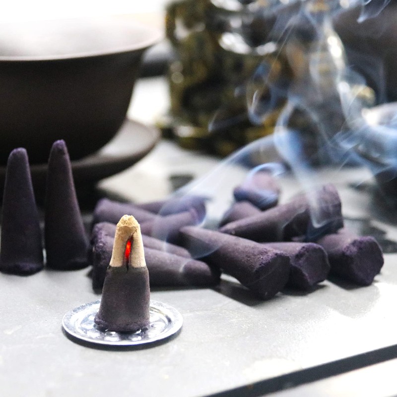 Incense Cones Gift Pack Set Sticks Total,Red Rose,Super Sandal,Patchouli,White Musk,Meditation,Lavender