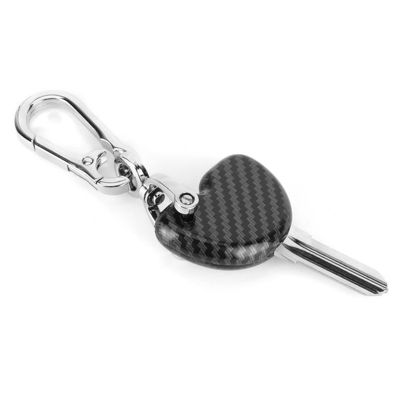Uncut Blade Key Motorcycle Ignition Starting Carbon Fiber Style Case