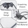 BSITSSS 3 PCS Clear Drawstring Gym Bag, Clear Drawstring Bag,