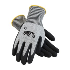 G-Tek CR 16-350/S Seamless Knit HPPE/Glass Glove with Nitrile Coated Micro-Surface Grip on Palm and Fingers