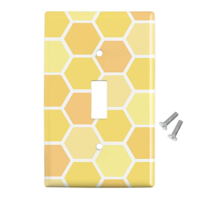 GRAPHICS & MORE Yellow Honeycomb Pattern Plastic Wall Decor Toggle