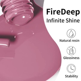 Firedeep Light Purple Gel Nail Polish, 0.54 Fl Oz Large Bottle Pink Purple Gel Polish Mauve Neutral Color Manicure Salon UV/LED Soak Off 1Pcs