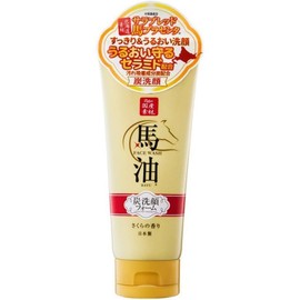  Rishan Horse Oil   Charcoal Facial Cleansing Foam (Sakura Scent) (Contents 130g)