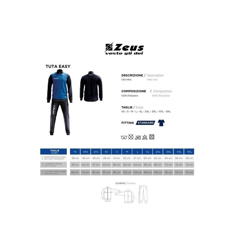 Zeus Tuta Easy Nero-Verde Militare M