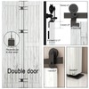 CCJH 30" Bi-Folding Sliding Barn Door Hardware Kit for 2