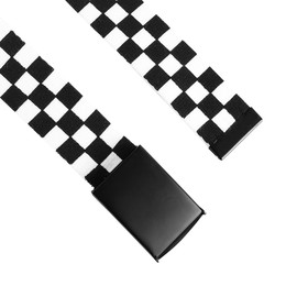 Ieron Checkerboard Canvas Waistband Belt Stylish Black White Casual Canvas Belt for Men Women Adjustable and Versatile Fashion Accessory