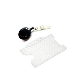 ID Card It Clear ID Card Holder and Black Mini YoYo Retractable Reel - 5