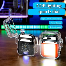 COB Keychain Flashlight, Mini Portable Light  with SOS Function, Multifunctional Strong Brightness Outdoor Light for Camping Repair - Color: pink blue