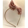 Girls' Sequin Bow Hair Band, Champagne Gold
