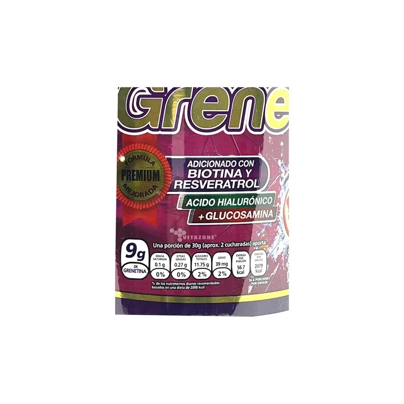 Grenetina Hidrolizada Biotina Glucosamina Zarzamora 1.1 Kg