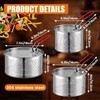 Patelai 3 Pcs Pasta Strainer 5.5" 6.3" 7.1" Metal Noodle
