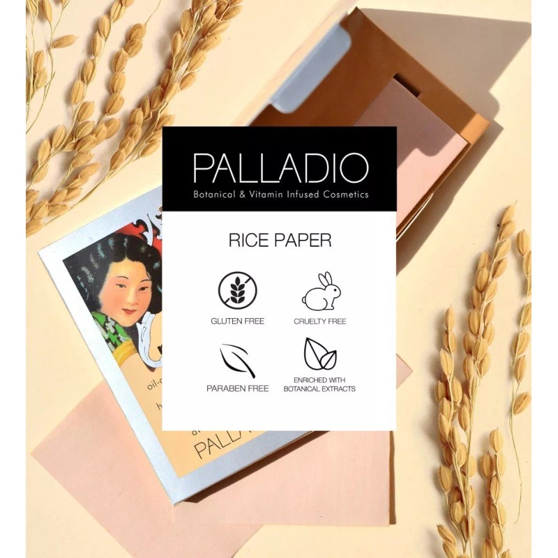 Palladio Papel De Arroz Pañuelos Faciales Maquillaje 40unid Palladio