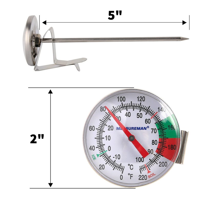 MEASUREMAN Esfera de lectura instantánea de 2 pulgadas, 0 ~