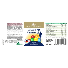 Biotikon DailyCare Men Vitamine Dr. med. Michalzik, alle wichtigen bioaktiven Pflanzenstoffe und Vitamine ohne Zusatzstoffe von BIOTIKON?