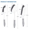 3 Pack Heavy Duty Scrub Brush Set, Curved Corner Brush