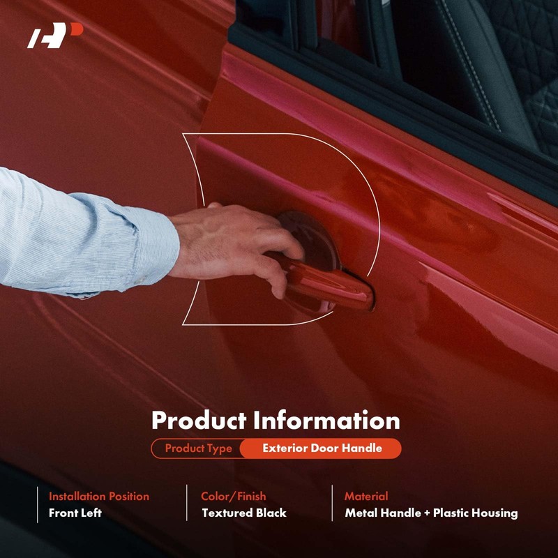 A-Premium Upgraded Metal Exterior Door Handles Compatible with Ford F-150