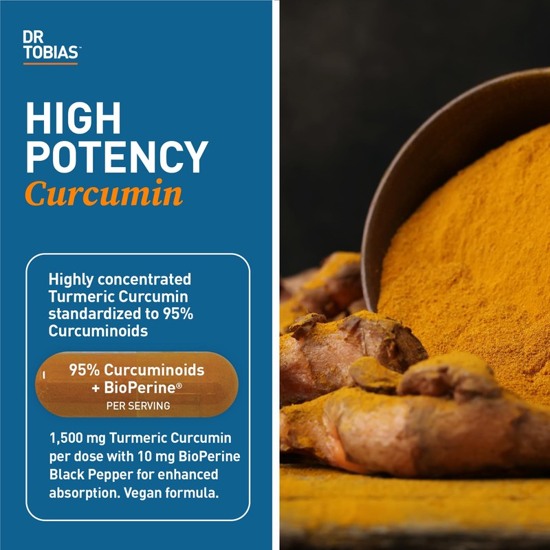 Dr. Tobias Turmeric Curcumin 1500mg with BioPerine – Extra Strength