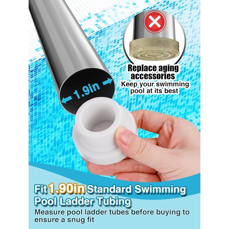 Pack of 2 Pool Ladder Rubber Buffers, Pool Ladder Bumpers,