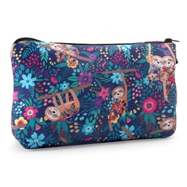 APOMOONS Cosmetic bag, travel toiletry bag, toiletry bag organiser, travel make-up bag, wash bag for girls and men (sloth pattern)