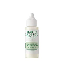 Mario Badescu Emulsión hialurónica con suero facial de vitamina C - Suero iluminador de la piel con fórmula hidratante, ligera y sedosa - Restaura el brillo para una piel fresca y juvenil, 29 ml