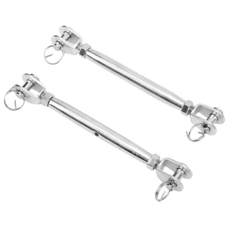 2pcs Jaw and Jaw Turnbuckle Stainless Steel Turnbuckle Rigging Screw