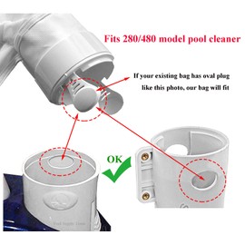 ATIE 280 Pool Cleaner Leaf Bag K15 Replacement with Larger Capacity and Netting Holes For Polaris 280/480 Pool Cleaner Great For Picking Up Leaves, Acorns, Twigs During Leaves-falling Seasons (2 Pack)