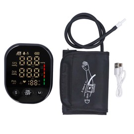 Upper Arm Blood Pressure Monitor Voice Broadcast Large LED Display Dual User Memory Fully Automatic Cuff Blood Pressure Machine