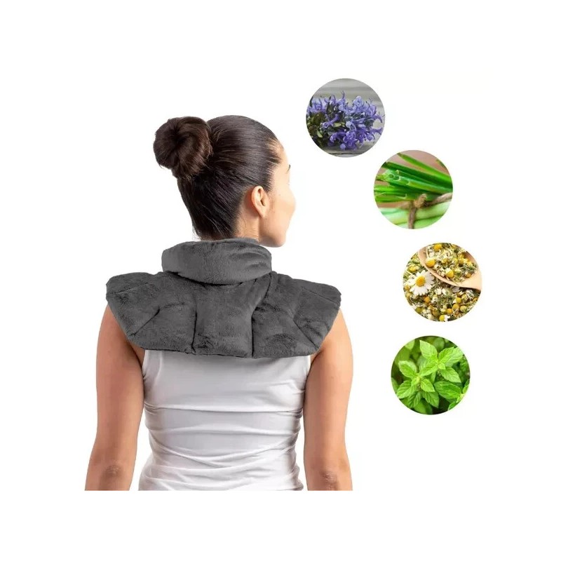 Sharper Image Heated Neck and Shoulder Wrap: Sharper Image Gray
