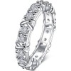 Cubic Zircon Eternity Style Stacking Wedding Band Statement Promise Ring