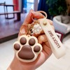 Aimery Cat paw keychain cute animal paw keychain gold scented