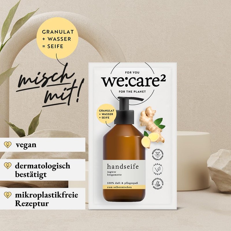 we:care² Soap Powder (Granules) for Mixing Ginger / Bergamot -