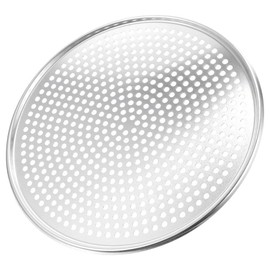 BESTonZON 16inch Pizza Pan with Hole Stainless Steel Pizza Screen Baking Pan Mesh Pizza Tray Nonstick Round Crisper Tray Baking and Serving Sheet for Oven Home Restaurant