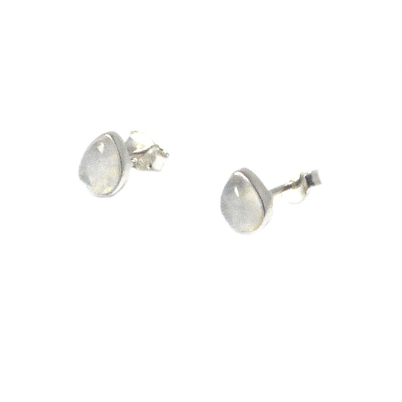 Art Gecko Moonstone Teardrop Earrings Sterling Silver 5x7mm (MST0610172), Sterling