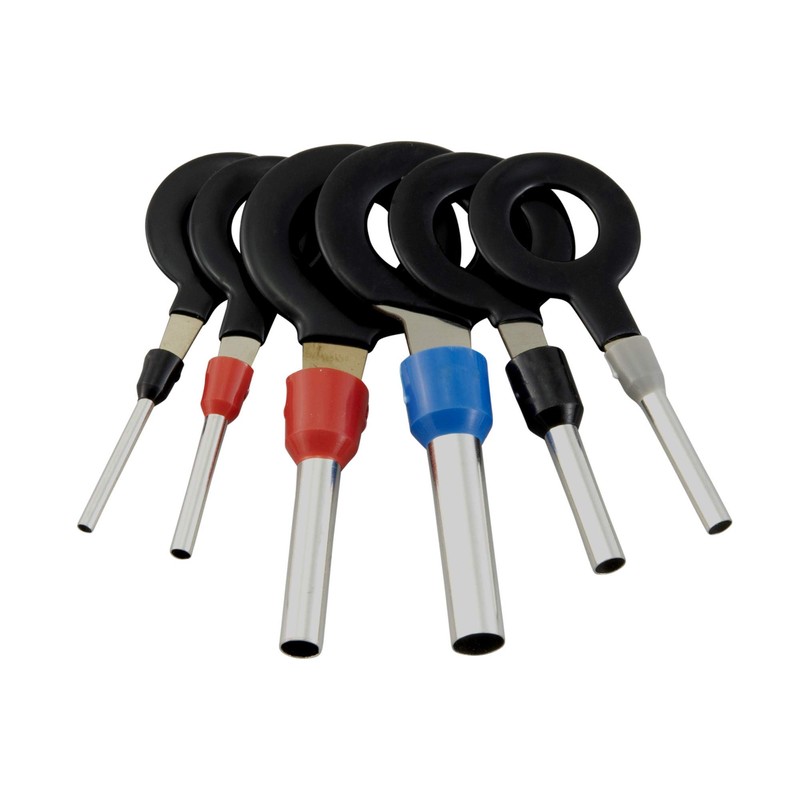 18-piece set. Release tool set for flat and round plug