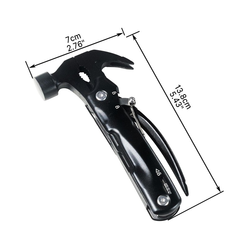 HFS(R) Hammer, Multi-functional Hammer for Cars, Multi-Tool, Safety Handle Hammer,