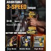 EWORK 21V 1/2" Cordless Impact Wrench 775 Ft-lbs, Brushless Compact