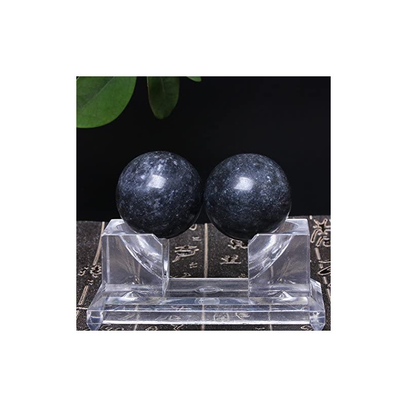 Pelotas de ejercicio de mármol de color gris oscuro para