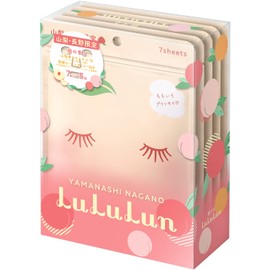 Rururun Face Mask Pack, Yamanashi and Nagano Rururun (Peach-Scented), 7 Sheets x 5 Bags