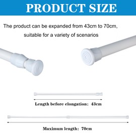 4 Pack Window Security Bar 17-27.6 Inch 1/2'' Diameter Extendable Tension Rods Adjustable Sliding Window Glass Door Lock Security Bars with Rubber Tips Sliding Door Safety Bar for Bathroom Cupboard