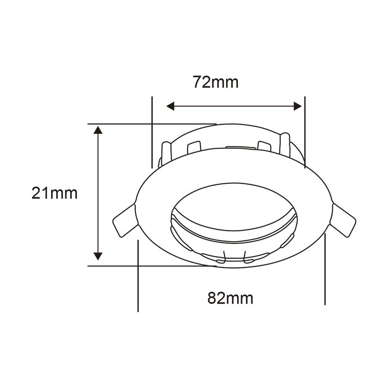 Tecnolite Lámpara para Empotrar de Interior, color Latonado YD-330/O